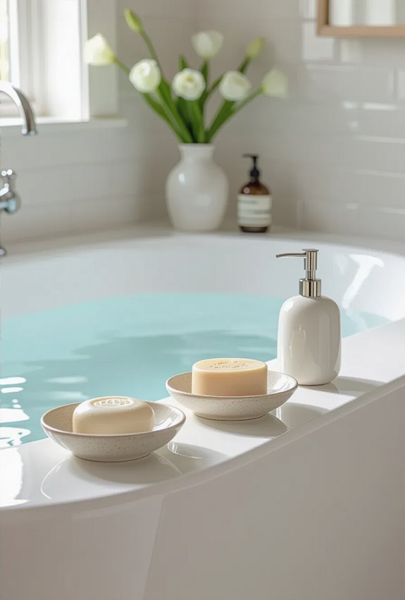 coordinated decorative soap accessories