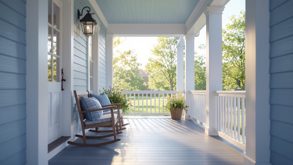 coordinated porch ceiling color