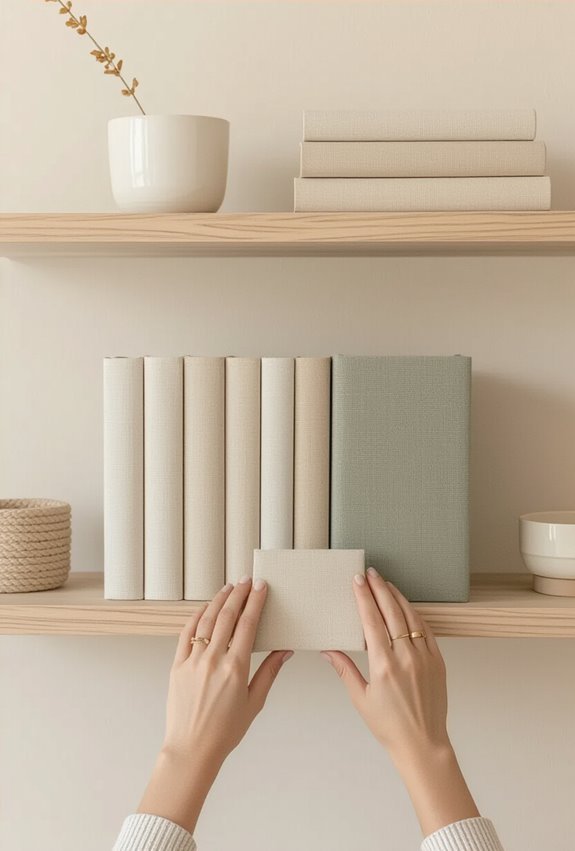 coordinated textured fabric bookcovers