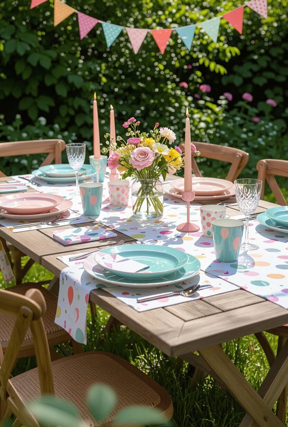 coordinated themed table settings