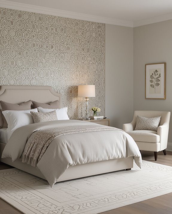 coordinated wallpaper and fabric