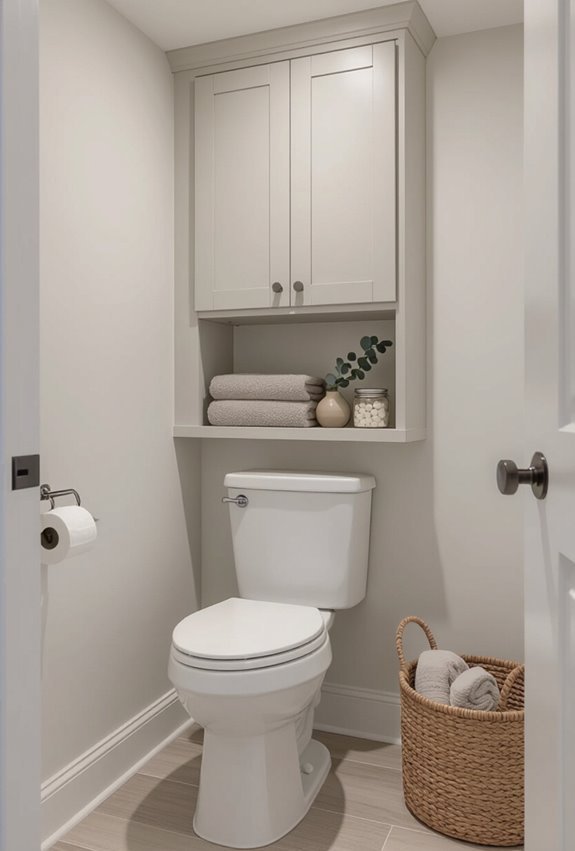 corner above toilet slim storage