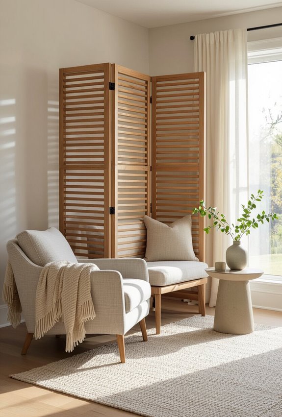 corner divider creates cozy zones