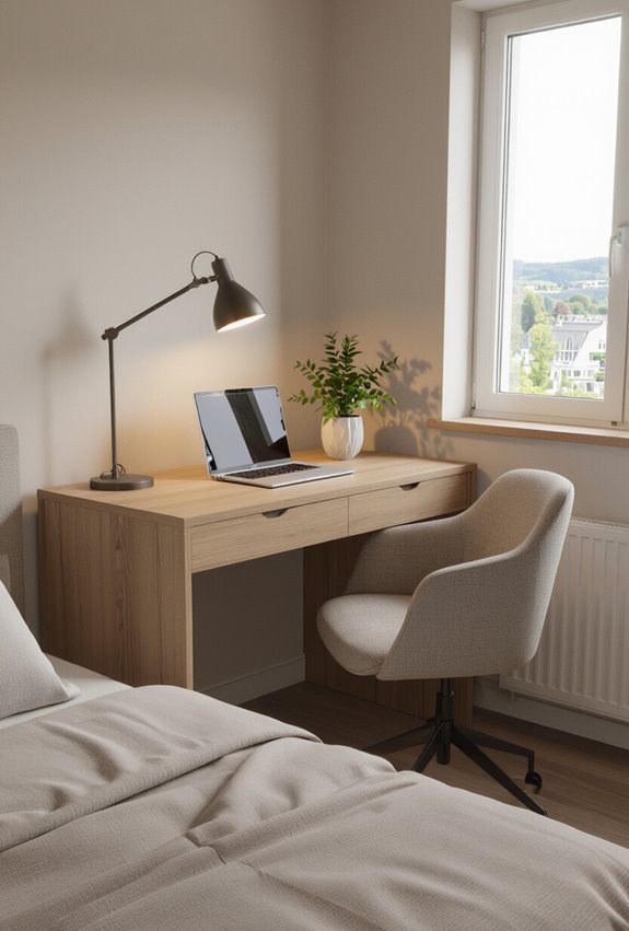 corner focused compact work nook