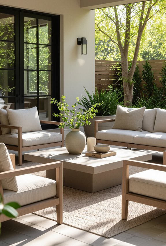 corner loveseat around table