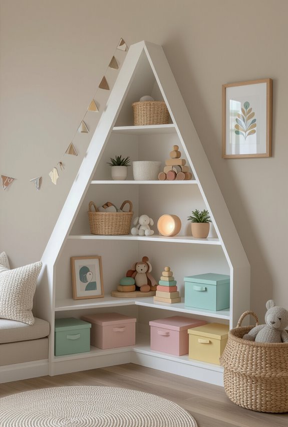 corner mounted tiered storage solution