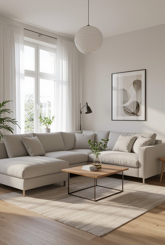 corner optimized compact sectional layouts