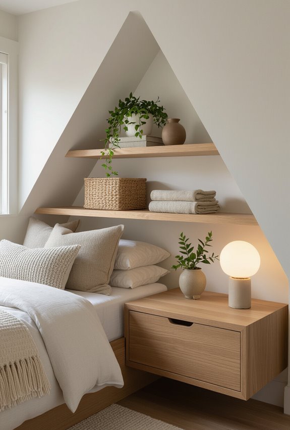corner shelves maximize awkward spaces