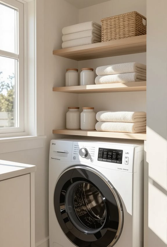 corner shelves maximize storage