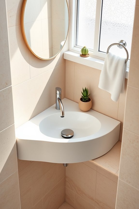 corner sinks maximize space