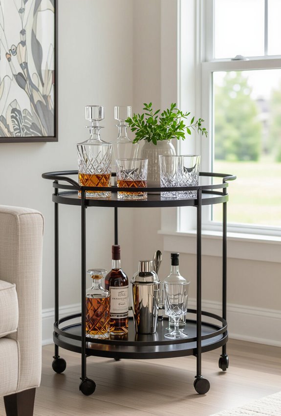 corner vintage diy barcart