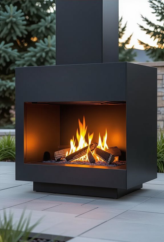 corrosion resistant steel outdoor fireplaces