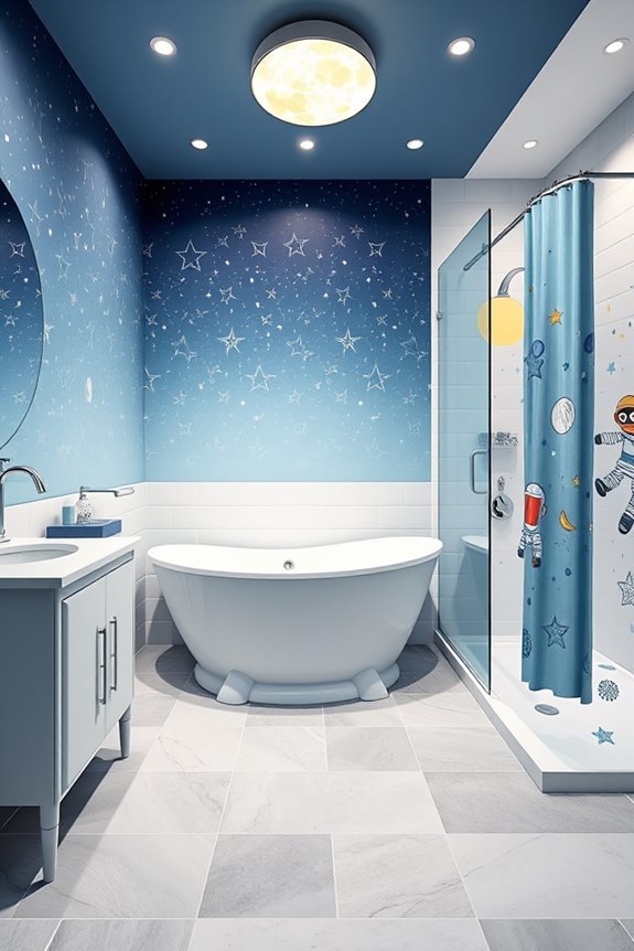 cosmic adventure bathroom theme