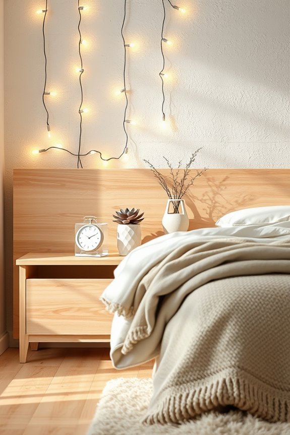 cozy ambiance with string lights