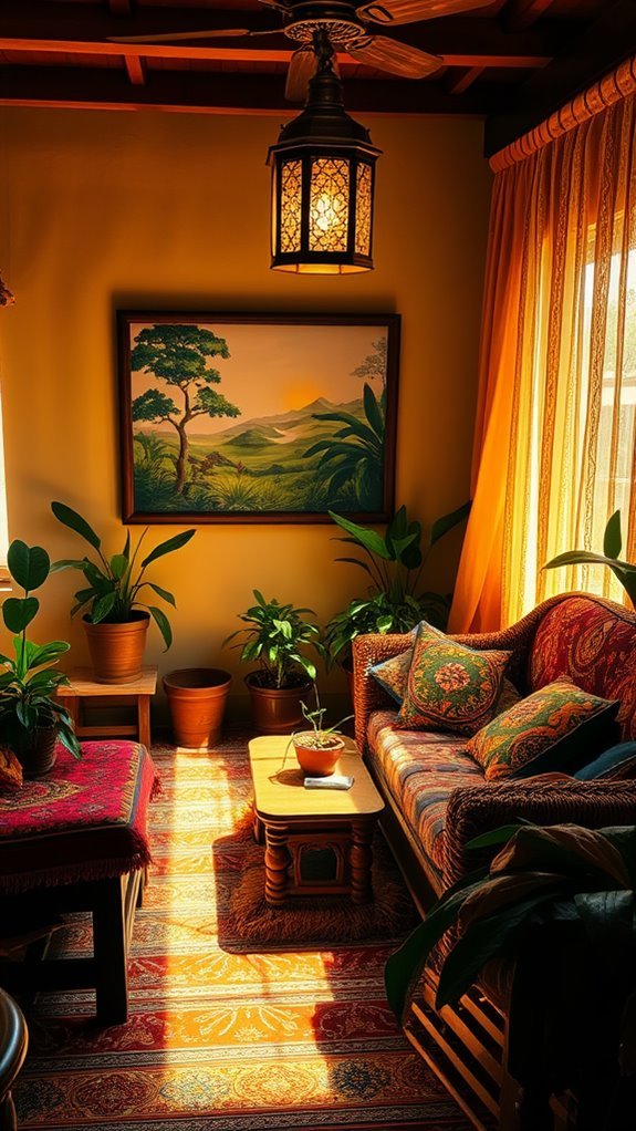 cozy atmosphere with lighting