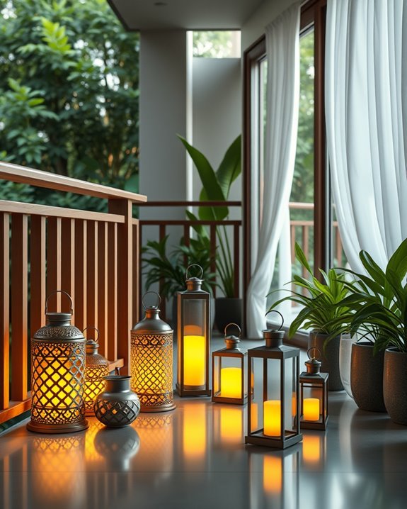 cozy balcony ambiance enhancement