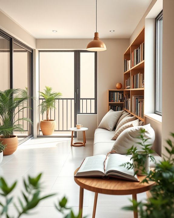 cozy balcony book haven
