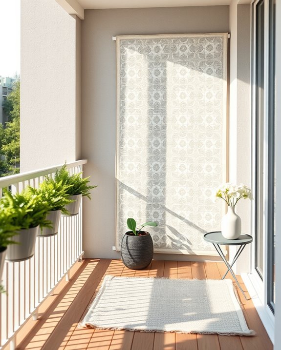 cozy balcony fabric panels