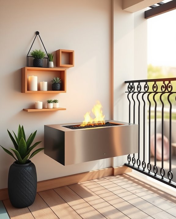 cozy balcony fire experience