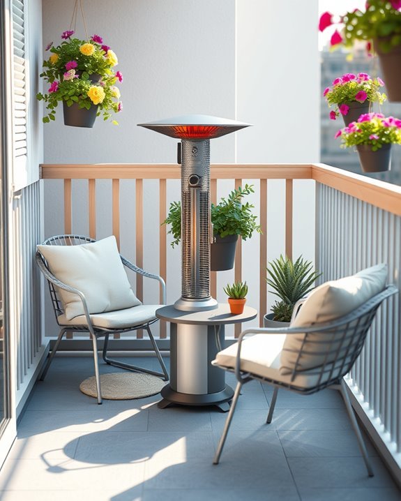 cozy balcony heating option