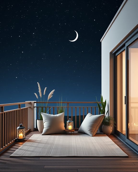 cozy balcony star gazing