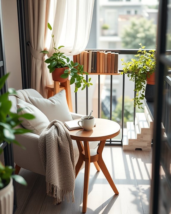 cozy balcony study room