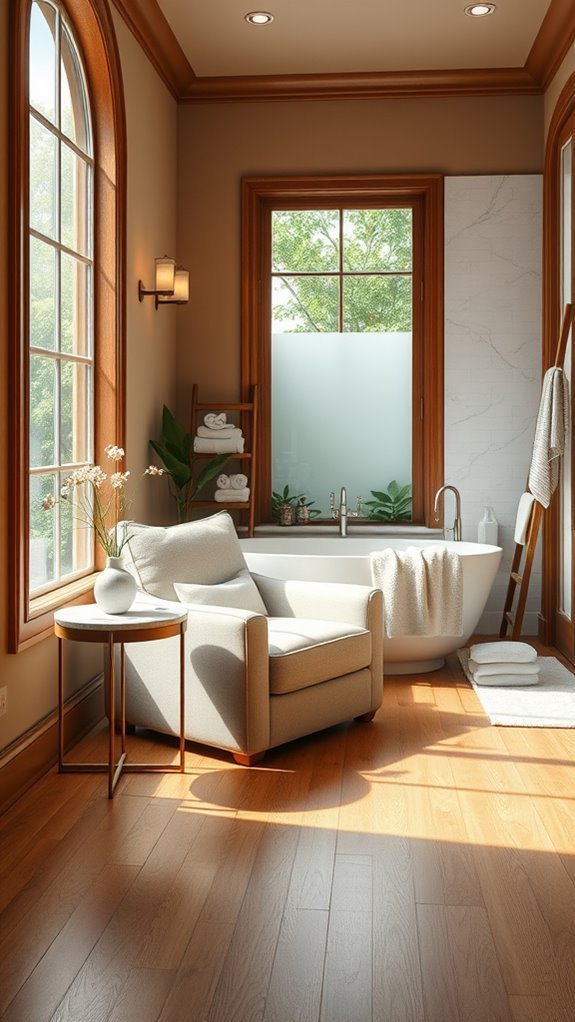 cozy bathroom seating areas