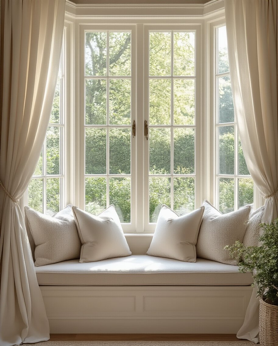 cozy bay window cushions