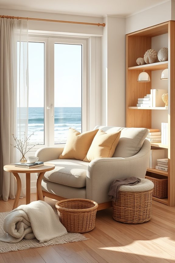 cozy beach reading retreat