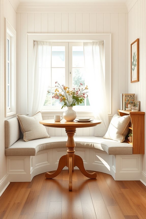 cozy beadboard breakfast nook
