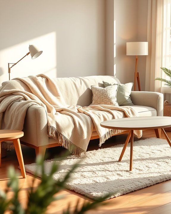 cozy beige throws elevate comfort