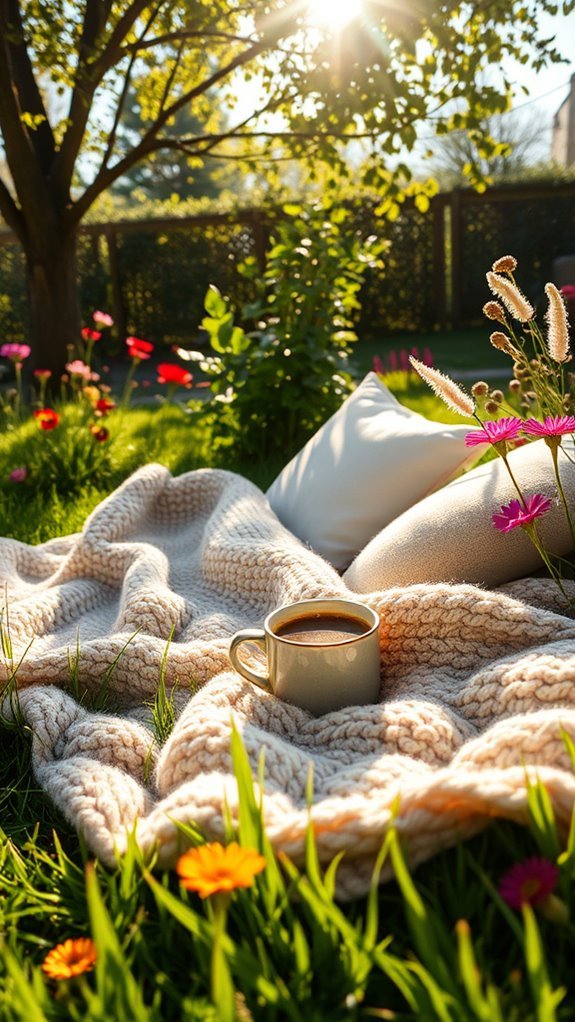 cozy blanket coffee retreat