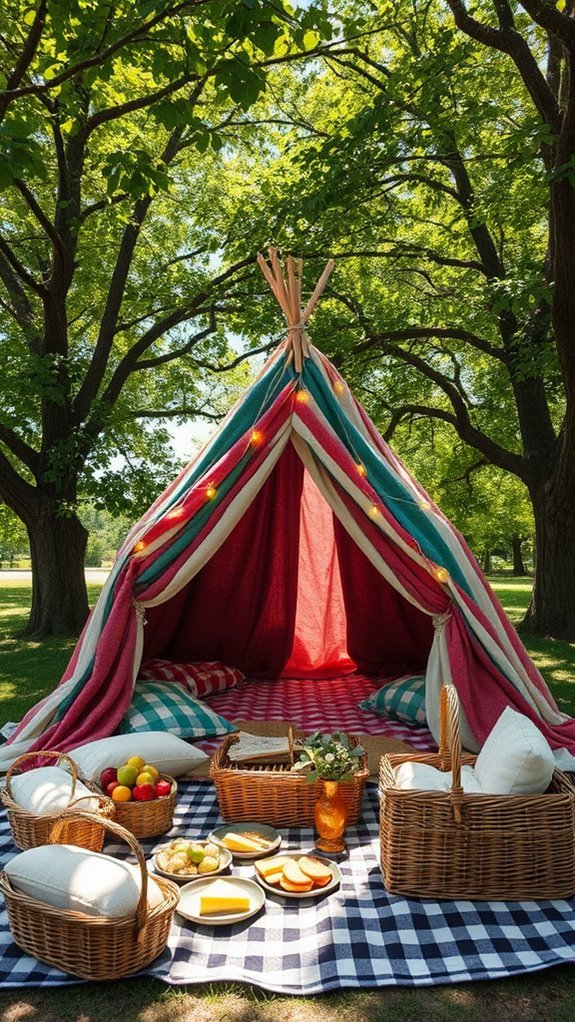 cozy blanket fort setup