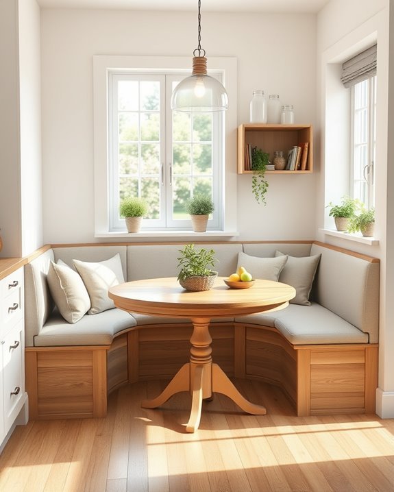 cozy breakfast nook creation