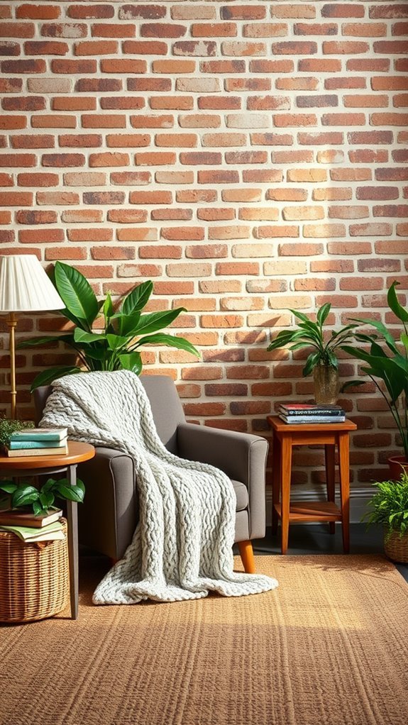 cozy brick reading nooks