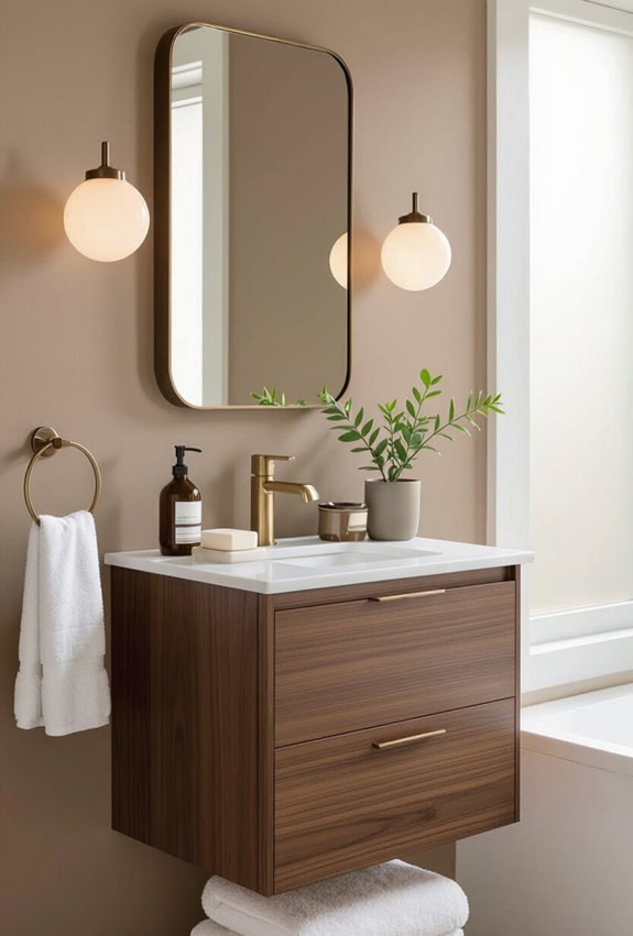 cozy brown bathroom retreat