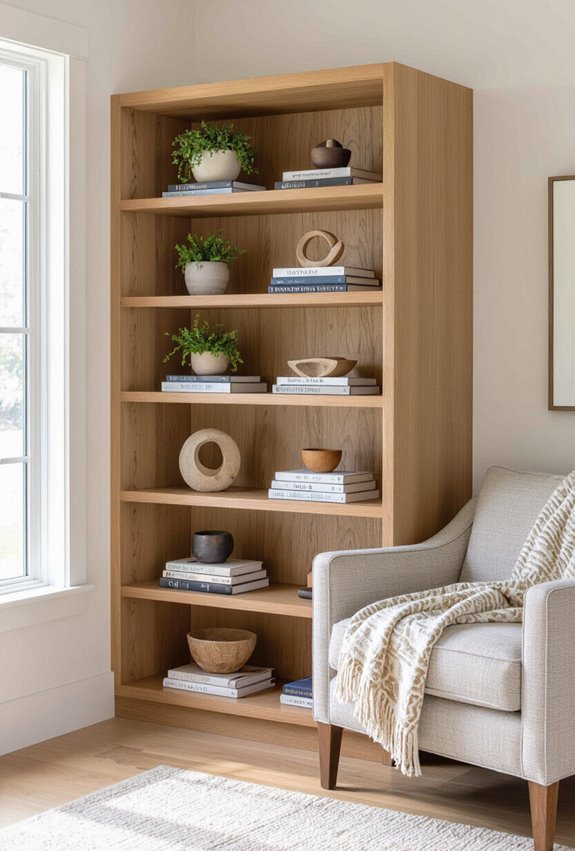 cozy built in corner bookshelves