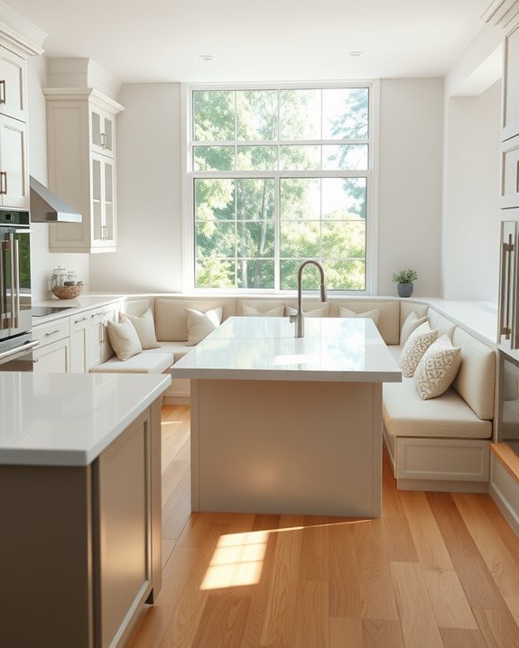 cozy built in kitchen seating