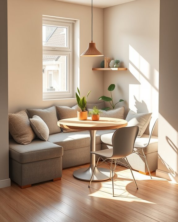 cozy built in seating nook