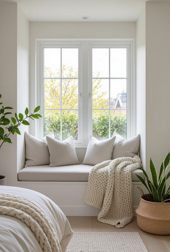 cozy built in window seat