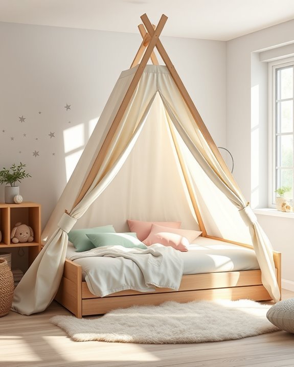 cozy camping themed tent beds