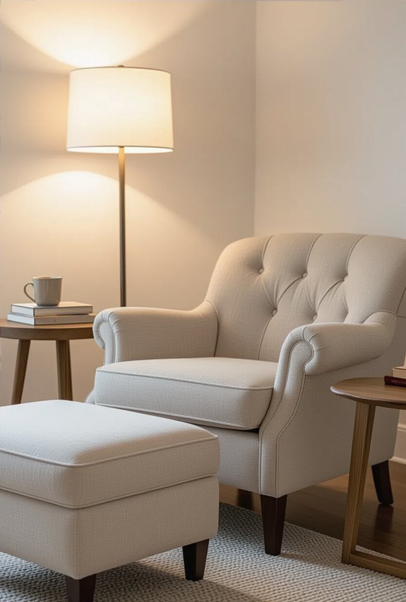 cozy chair lamp ottoman