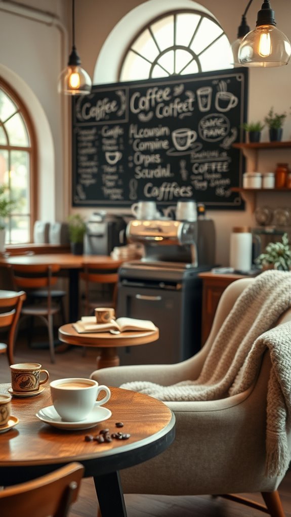 cozy coffee shop ambiance