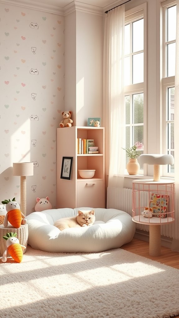 cozy colorful pet spaces