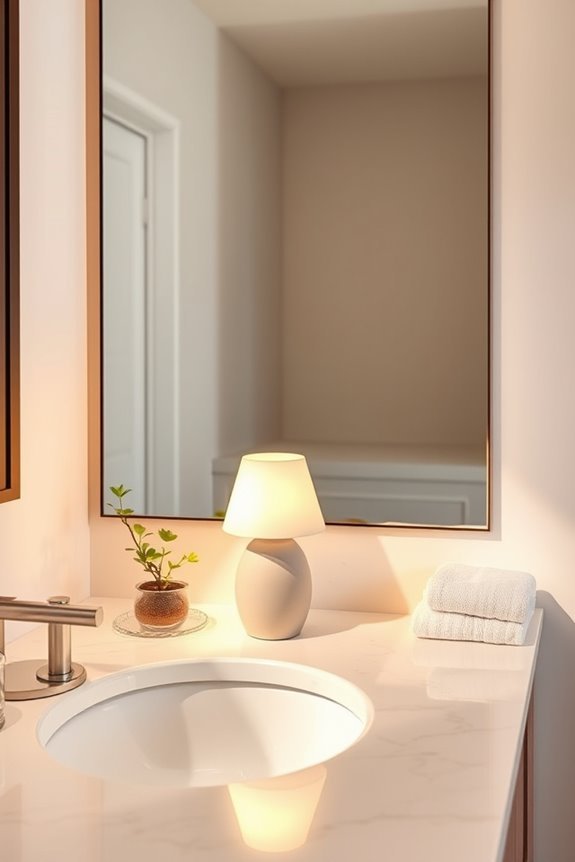 cozy console table lighting