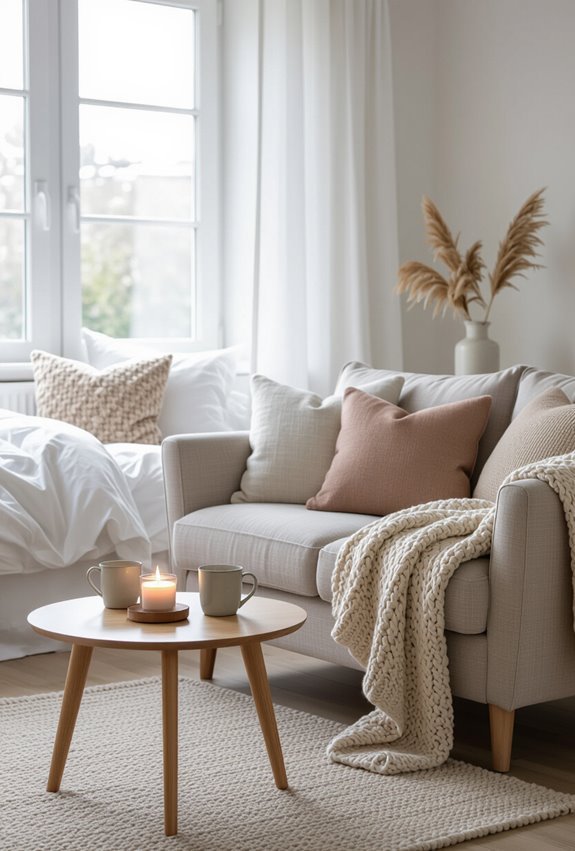 cozy couple seating for togetherness