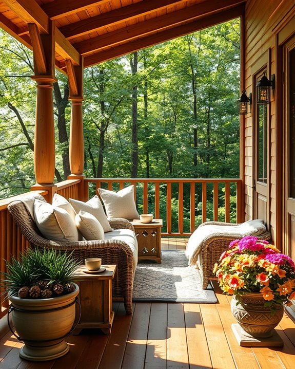 cozy covered porch retreat