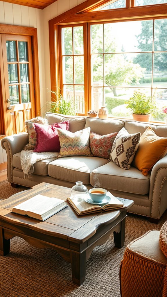 cozy decorative cushion accents