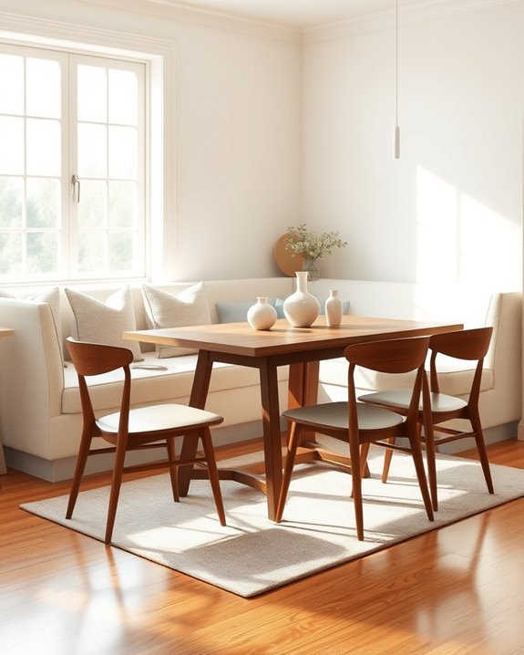 cozy dining corner seating