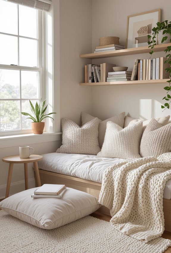 cozy dorm reading nook